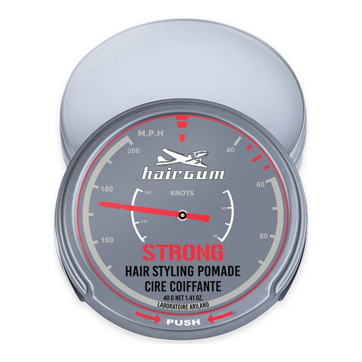 Firm Hold Wax Hairgum Strong 40 g Salve til mænd hårvoksemballage