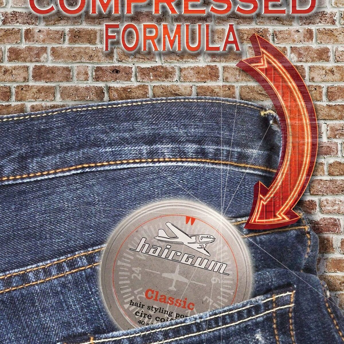 Soft Hold Wax Hairgum Classic 40 g til mænd hårvoks emballage