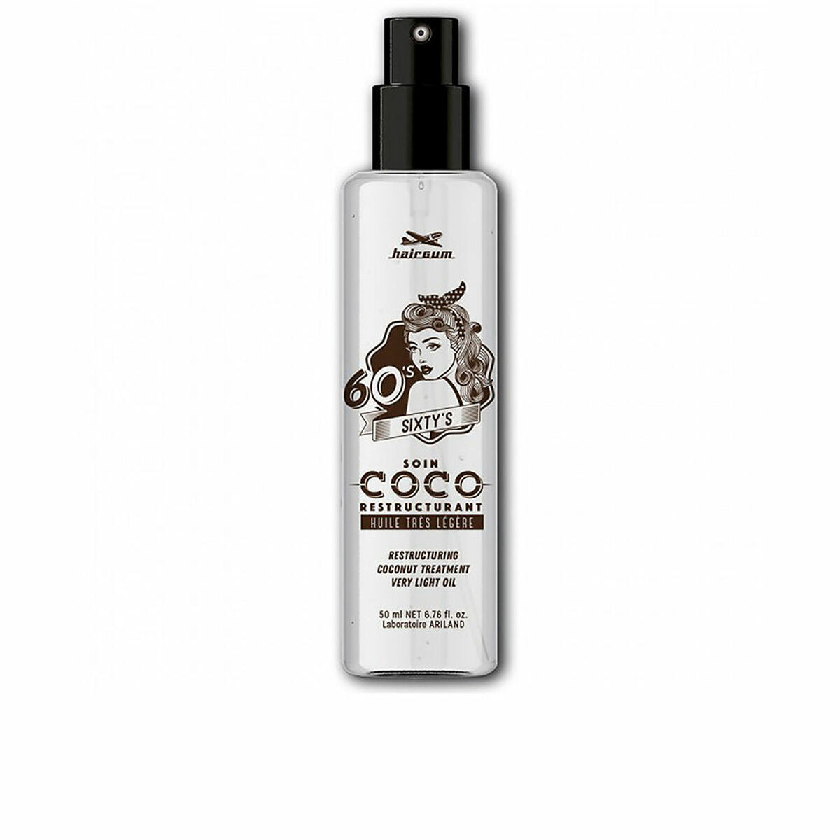 Hair Protecting Oil Hairgum S 50 ml Kokosproduktemballage