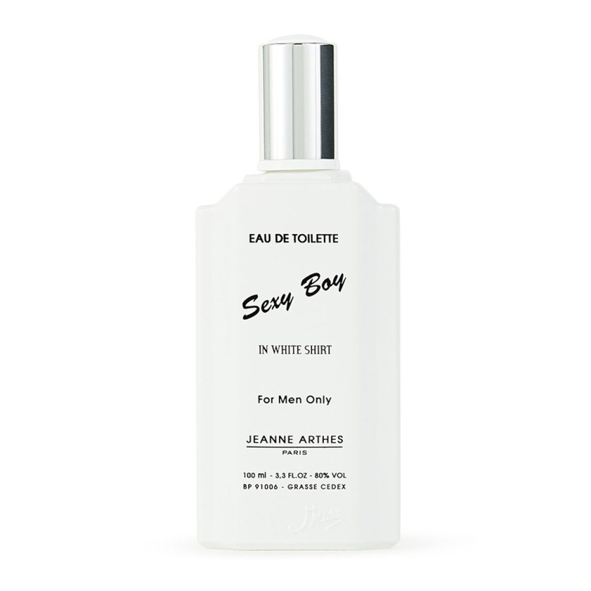 Herreparfume Jeanne Arthes 100 ml Sexet drenge Hvid skjorte til mænd produktemballage
