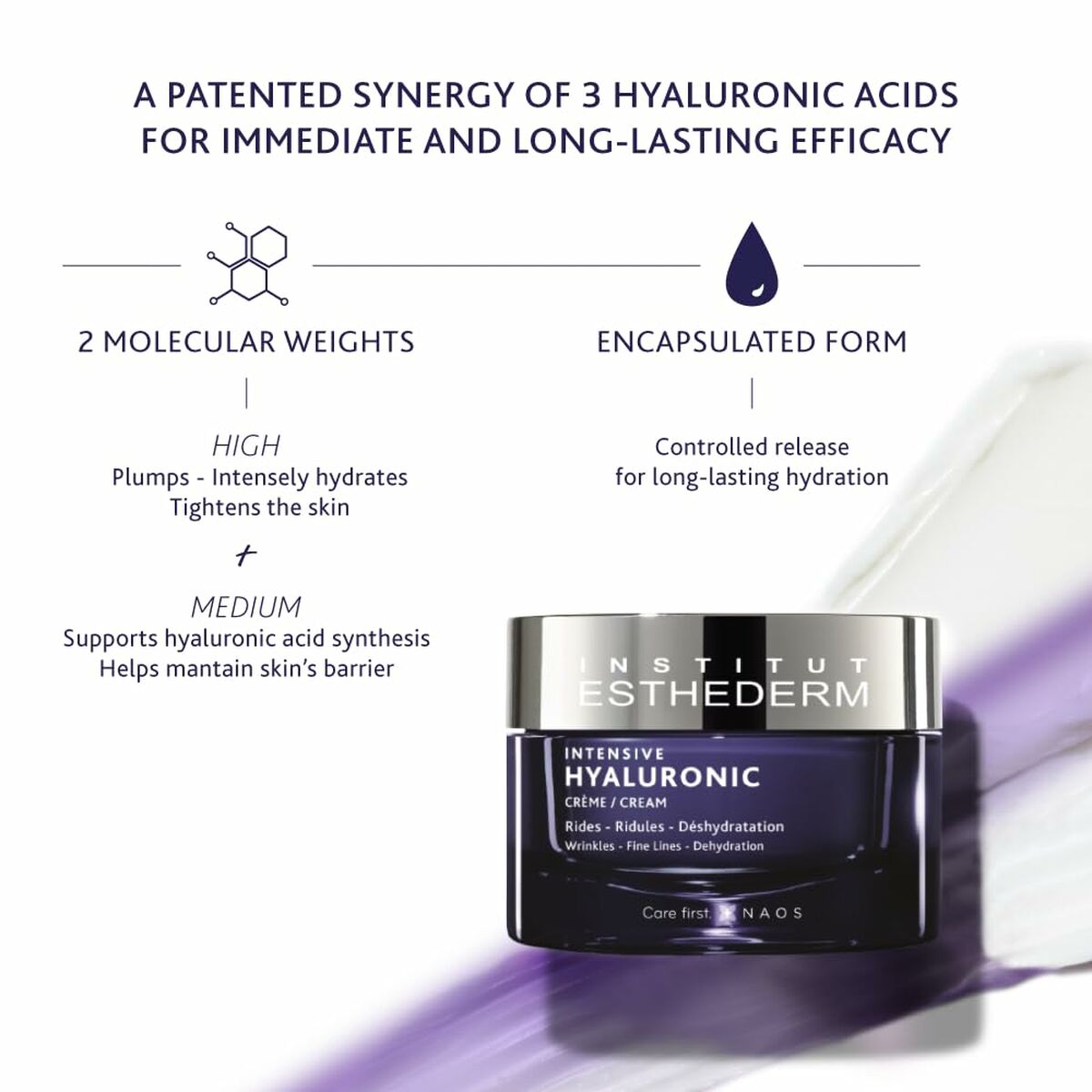 Facial Cream Institut Esthederm INTENSIVE HYALURONIC 50 ml hudplejeemballage