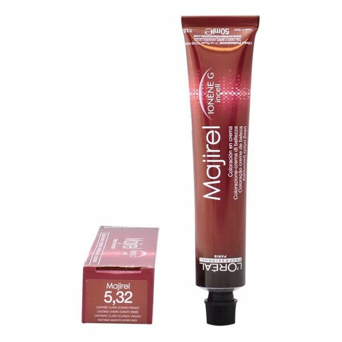 Permanent Color Creme Majirel N5,32 L'Oreal Professionnel Paris LMAJ532 (50 ml) Nº 5,32 50 ml til Hudplejeemballage til kvinder