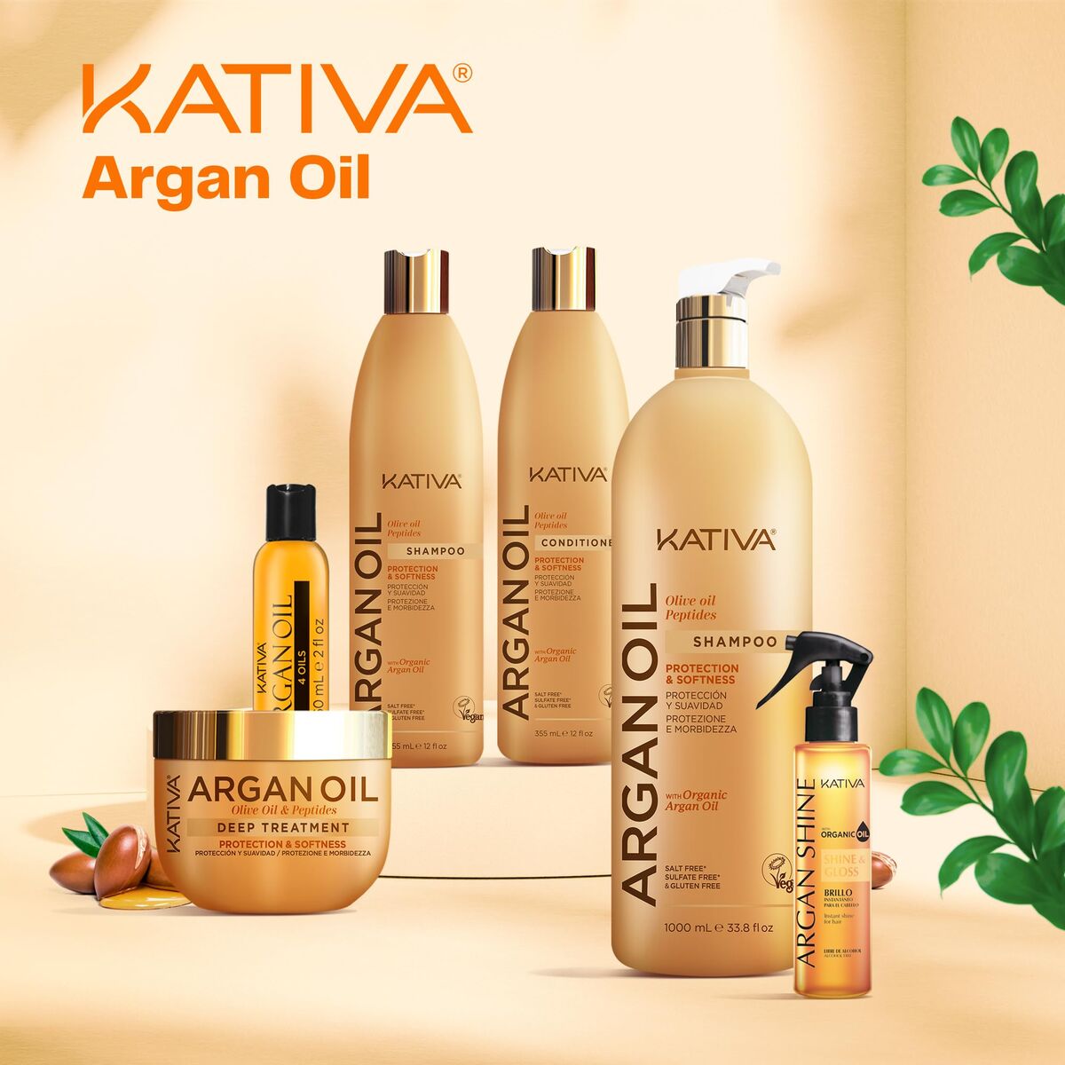 Shampoo og balsam Kativa BLONDIFIER 200 ml til kvinder shampooflaske