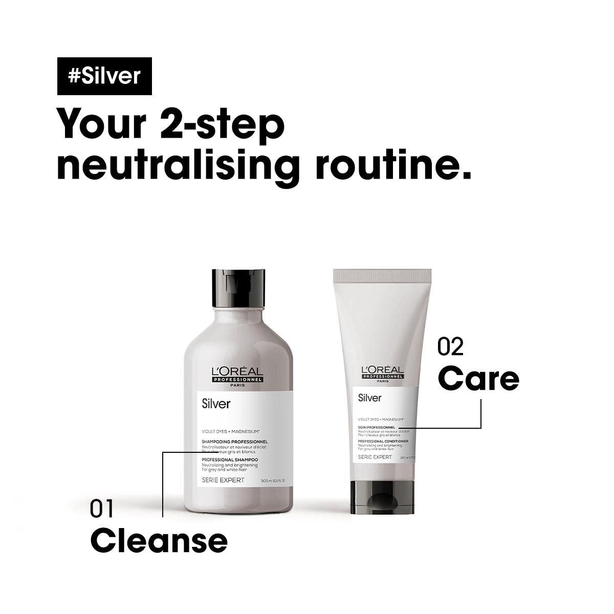 Colour Neutralizing Conditioner L'Oreal Professionnel Paris SILVER 200 ml balsamflaske