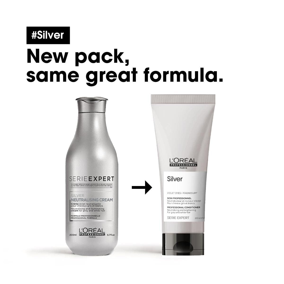 Colour Neutralizing Conditioner L'Oreal Professionnel Paris SILVER 200 ml balsamflaske