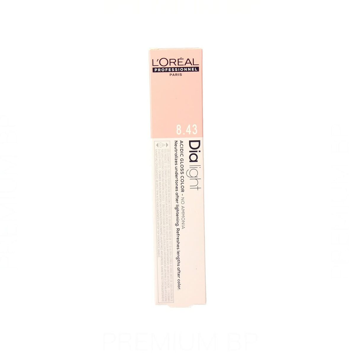 Permanent farvestof L'Oreal Professionnel Paris Dia Light Nº 8,43 50 ml til Dame produktemballage