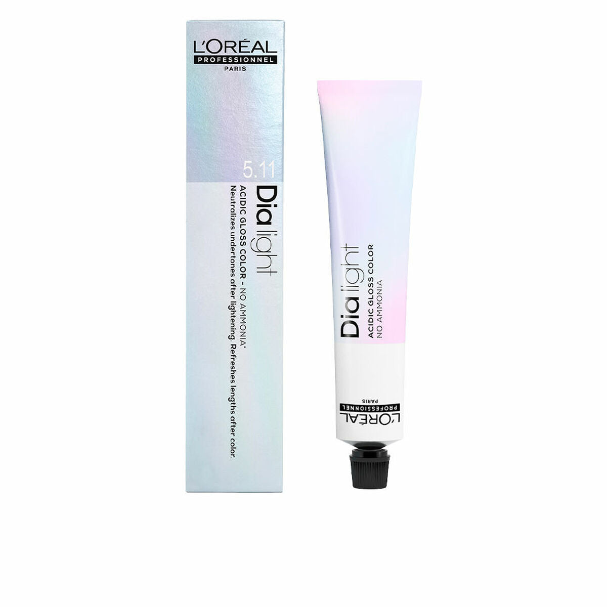 Farve uden ammoniak L'Oreal Professionnel Paris Dia Light Nº 7,13 (50 ml) til Dame-produktemballage
