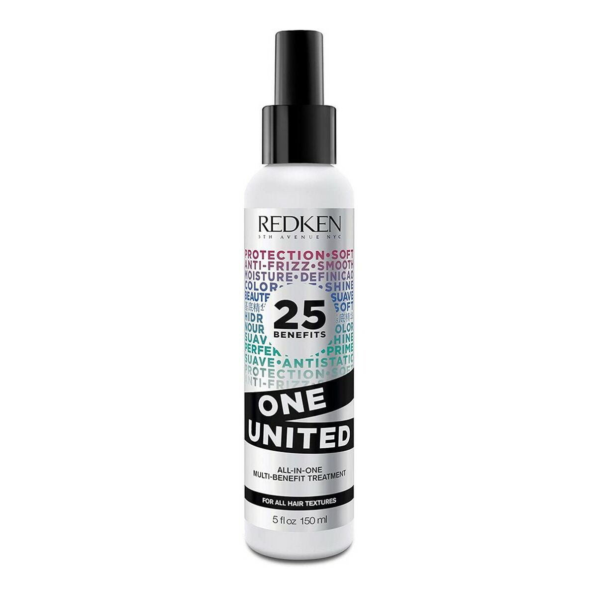 Sprayreparatør Redken One United Alt-i-en 150 ml produktemballage