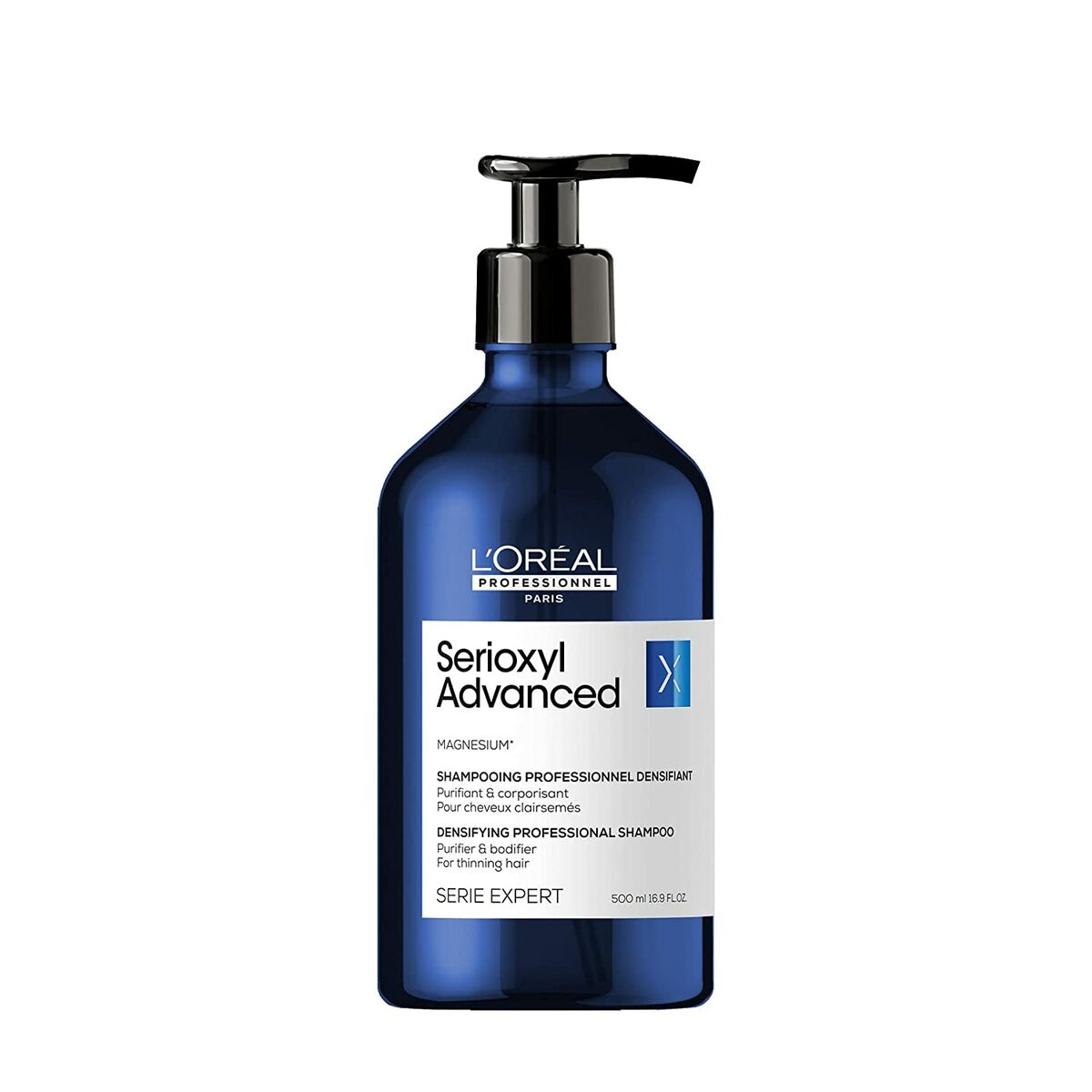 Fortykningsshampoo L'Oreal Professionnel Paris Serioxyl Advanced 500 ml til kvinder shampooflaske