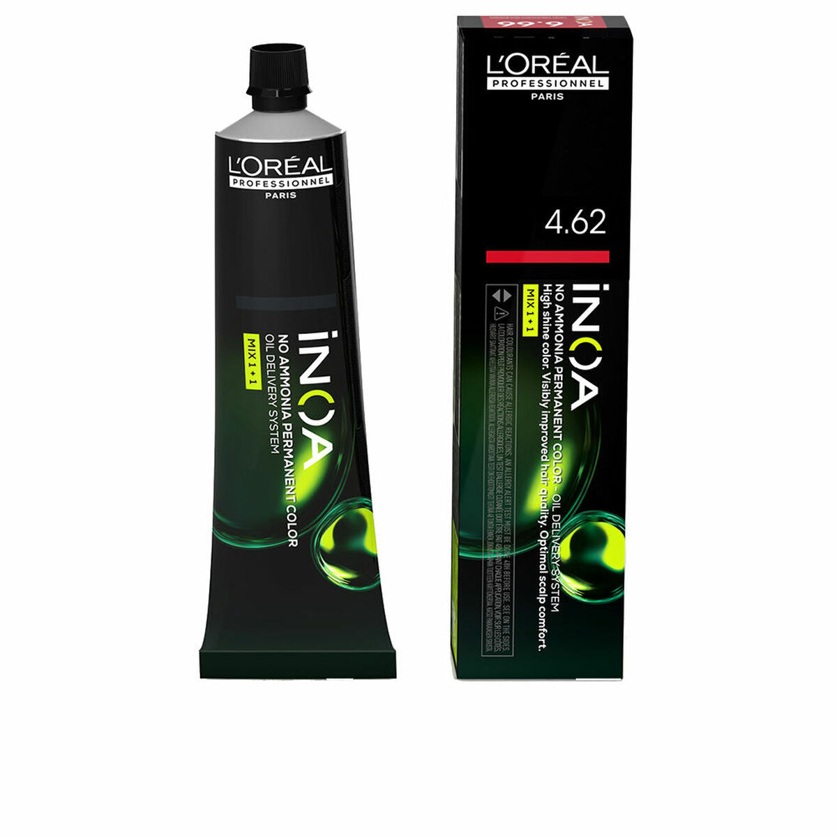 Permanent farvestof L'Oreal Professionnel Paris Inoa Nº 4,62 60 g til Dame produktemballage