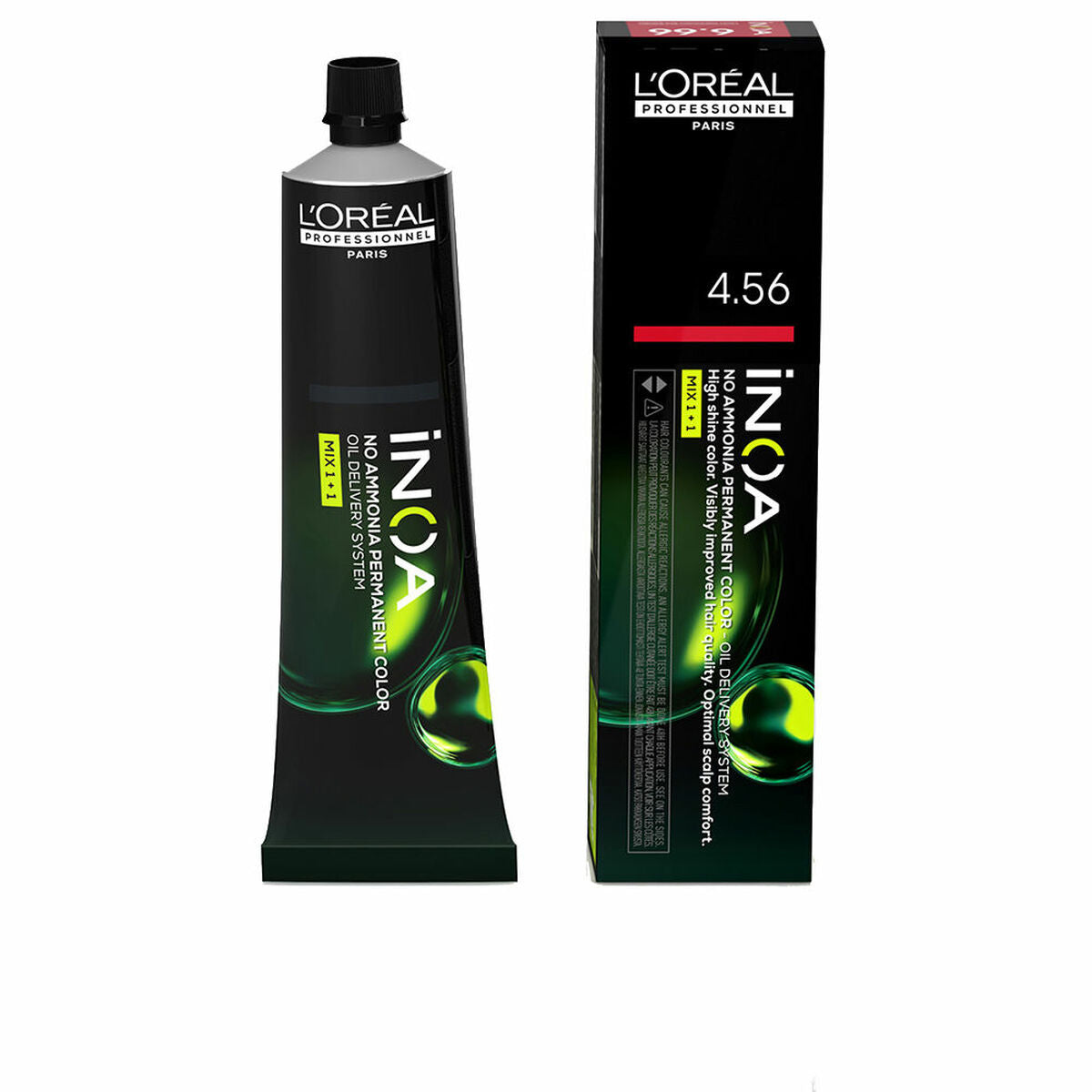 Permanent Dye L'Oreal Professionnel Paris Inoa Nº 4,56 60 g til Dame produktemballage