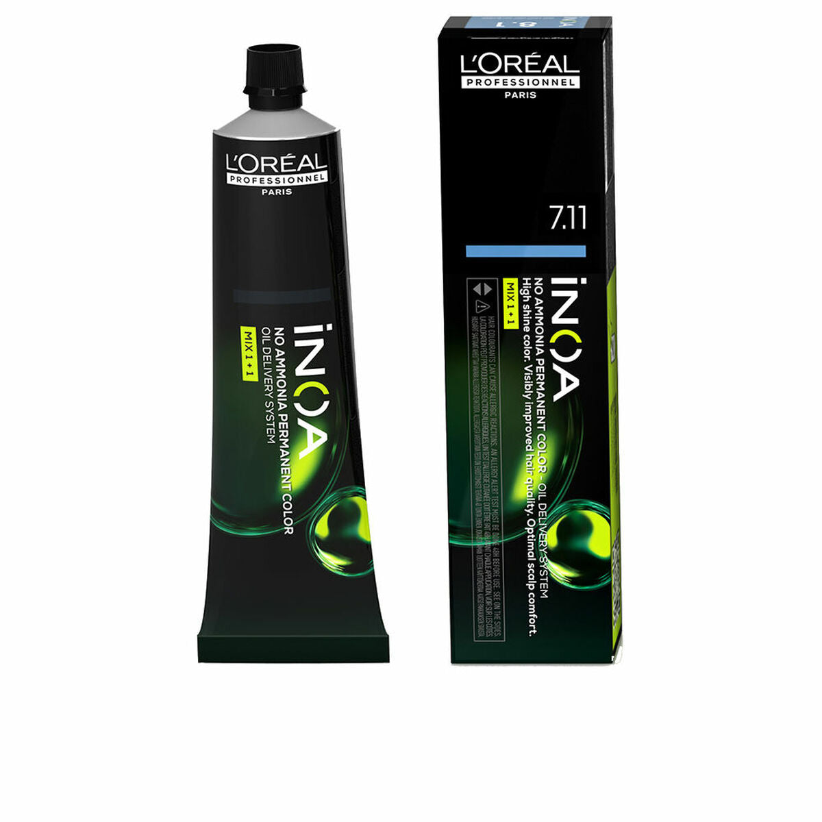 Permanent farvestof L'Oreal Professionnel Paris Inoa Nº 7.11 60 g til Dame produktemballage