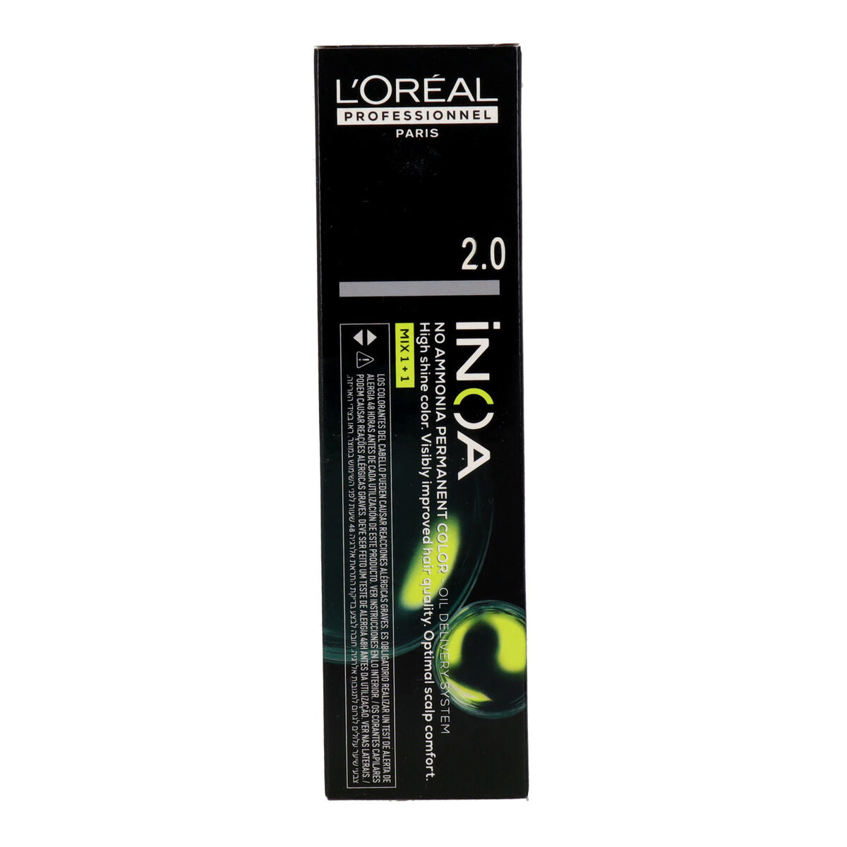 Permanent farvestof L'Oreal Professionnel Paris INOA 60 g Nº 2.0 produktemballage