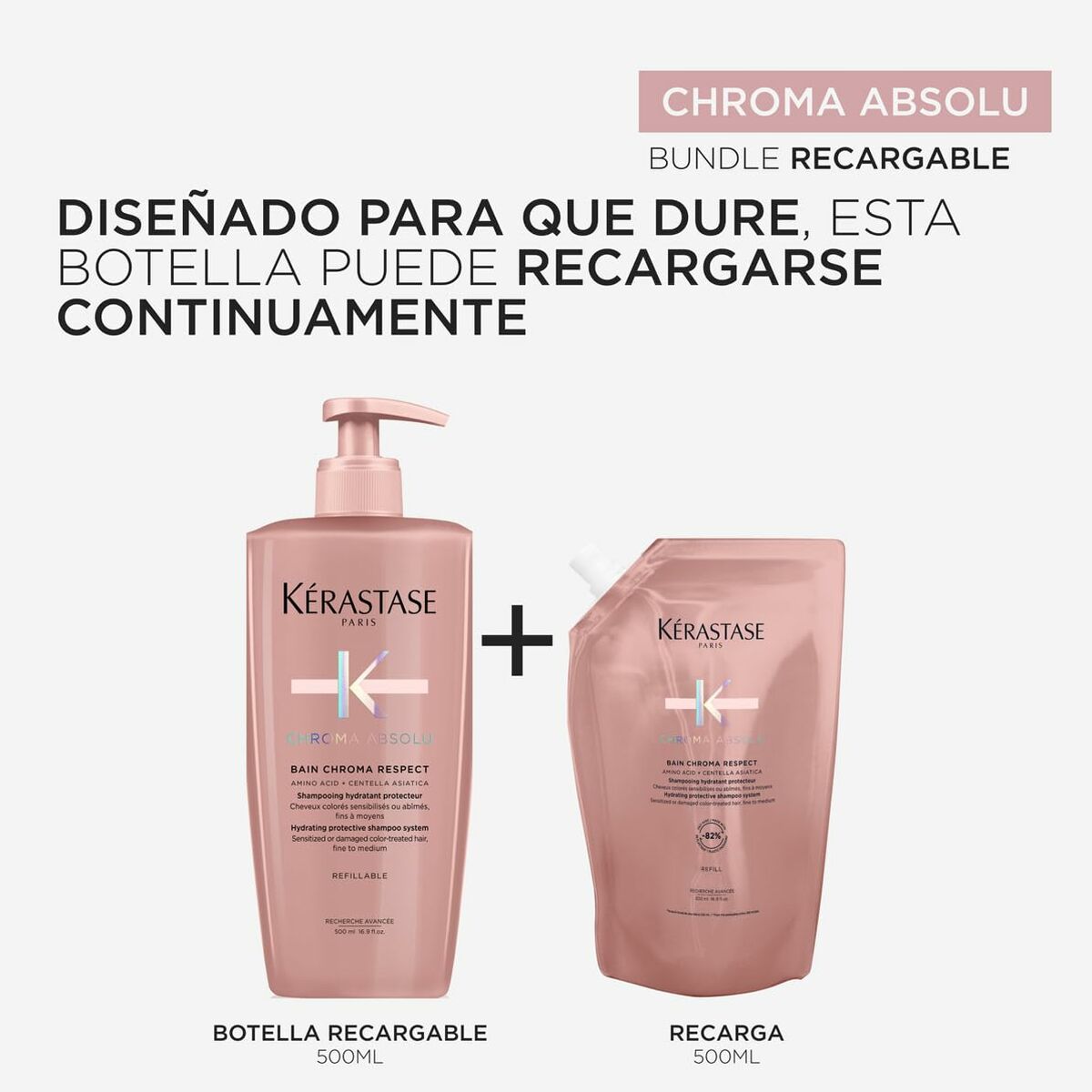 Shampoo Kerastase CHROMA ABSOLU 500 ml til kvinder shampooflaske