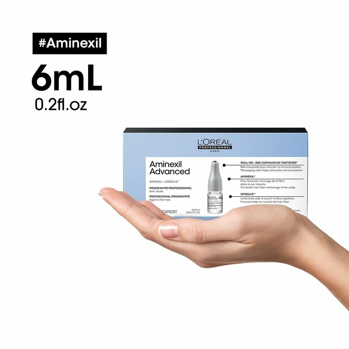 Anti-hårtab ampuller L'Oreal Professionnel Paris AMINEXIL ADVANCED produktemballage