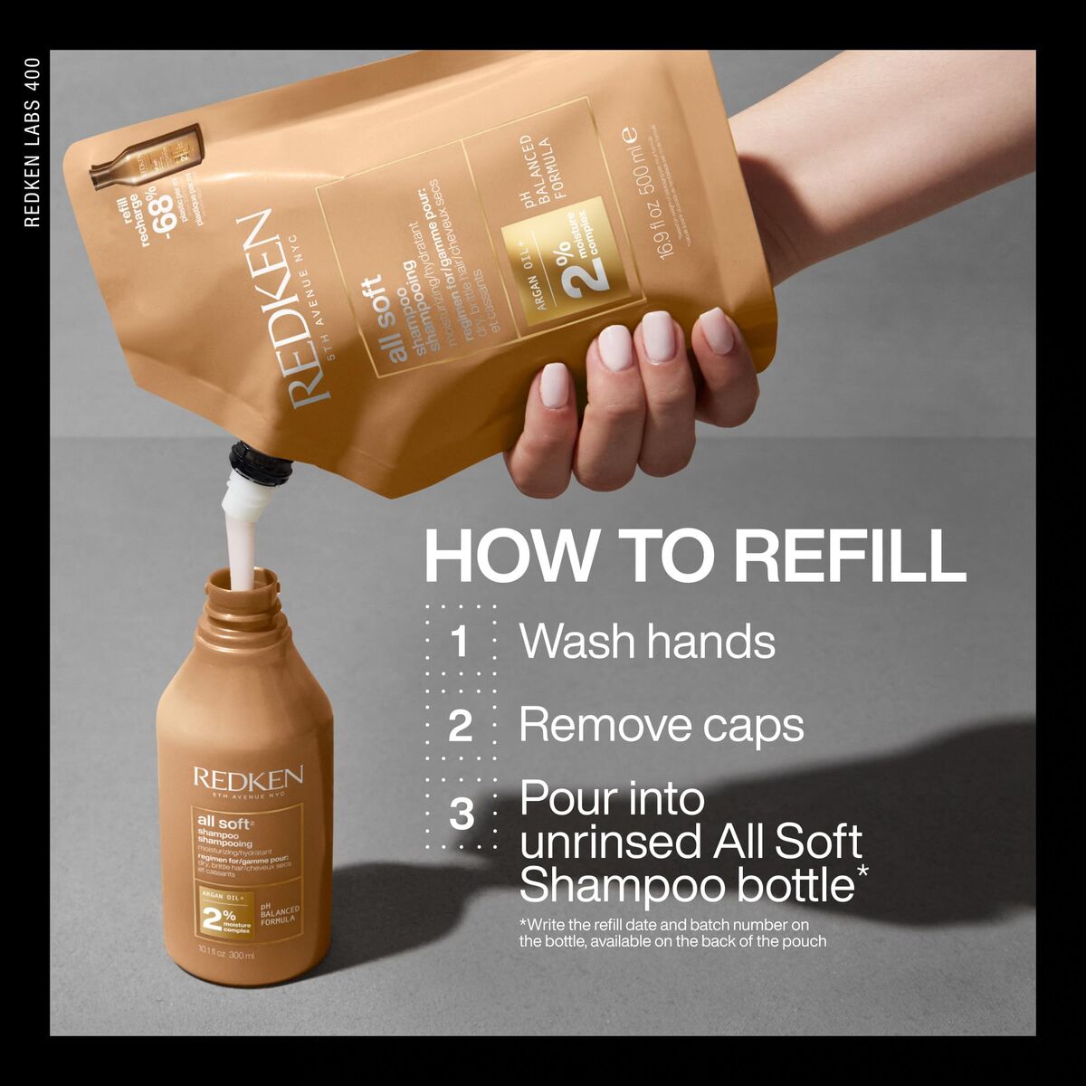 Shampoo Redken ALL SOFT 500 ml shampooflaske