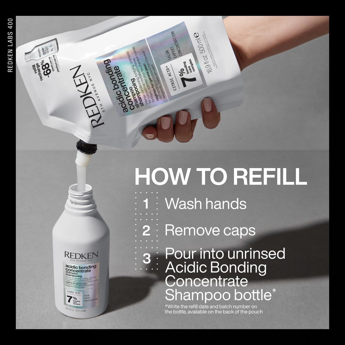 Shampoo Redken ACIDIC BONDING CONCENTRATE 500 ml shampooflaske