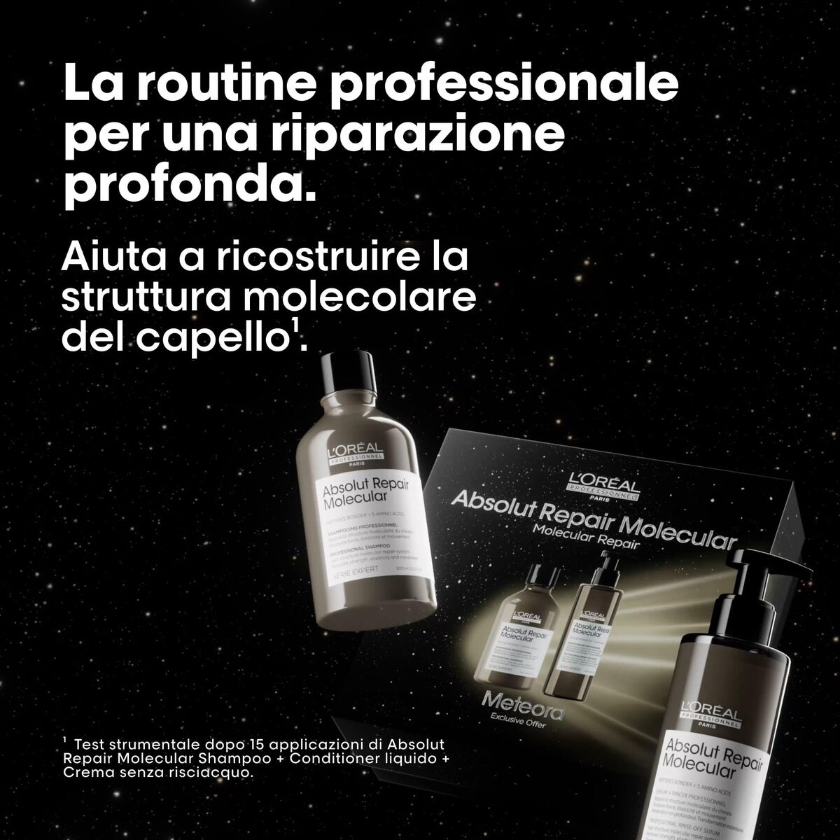 Hårdressingssæt L'Oreal Professionnel Paris ABSOLUT REPAIR MOLEKULÆR 2 stks produktemballage