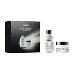 Hårdressingssæt L'Oreal Professionnel Paris METAL DETOX 2 stk. produktemballage