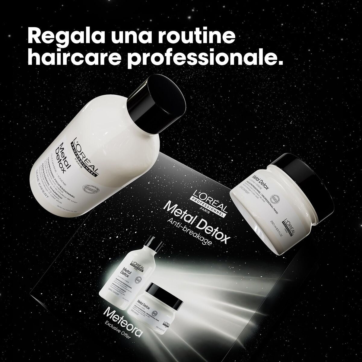 Hårdressingssæt L'Oreal Professionnel Paris METAL DETOX 2 stk. produktemballage
