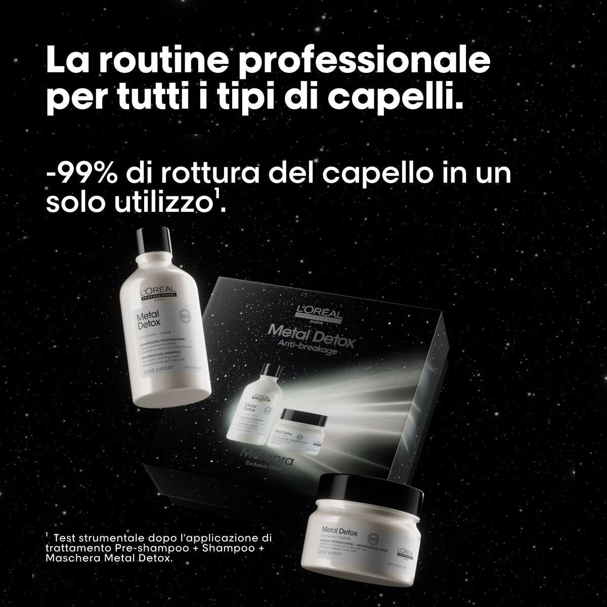 Hårdressingssæt L'Oreal Professionnel Paris METAL DETOX 2 stk. produktemballage