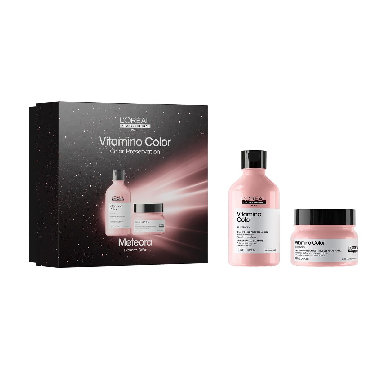 Hårdressingssæt L'Oreal Professionnel Paris VITAMINO COLOR 2 stk. produktemballage