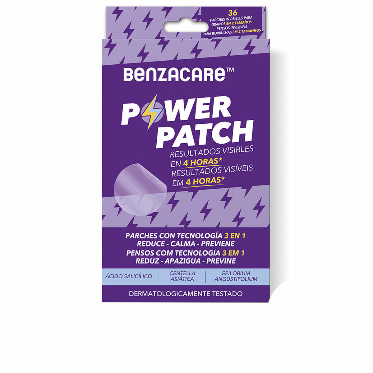 Ansigtsplastre Benzacare POWER PATCH produktemballage