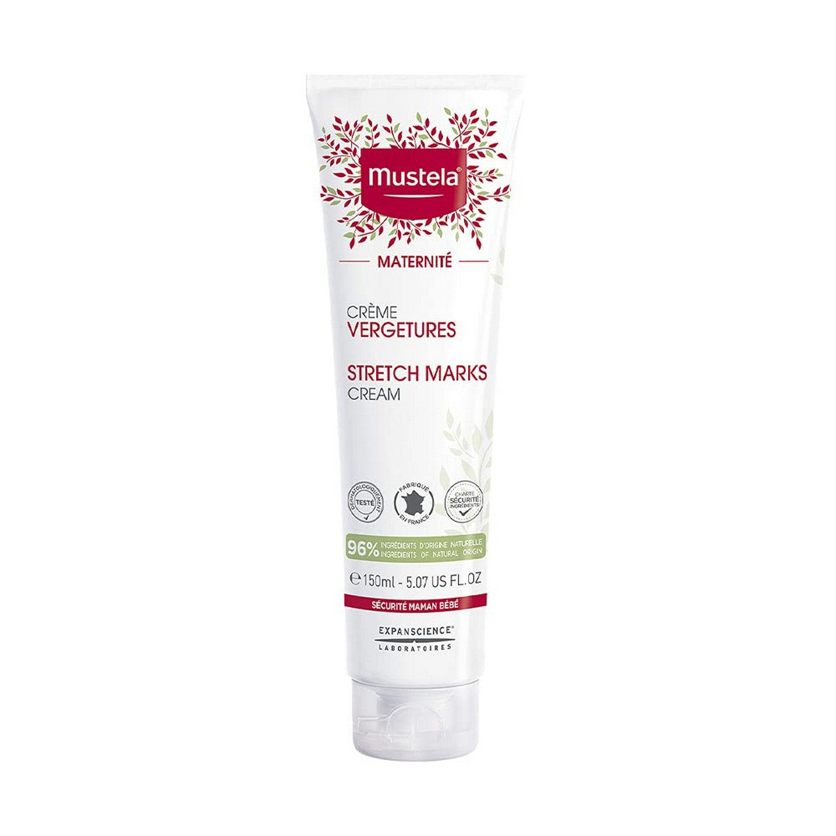 Anti-Stretch Mark Cream Mustela Maternité 150 ml til kvinder hudpleje emballage