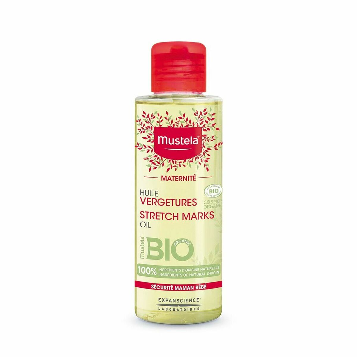 Anti-Stretch Mark Oil Mustela 105 ml produktemballage