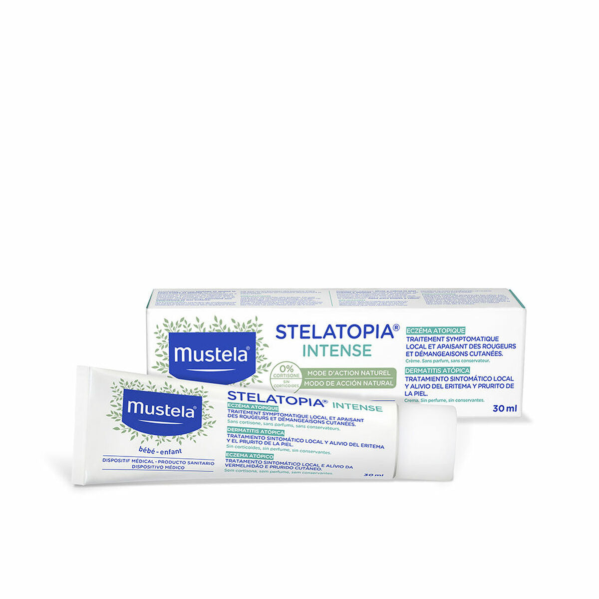 Body Cream Mustela Stelatopia Intense 30 ml hudplejeemballage