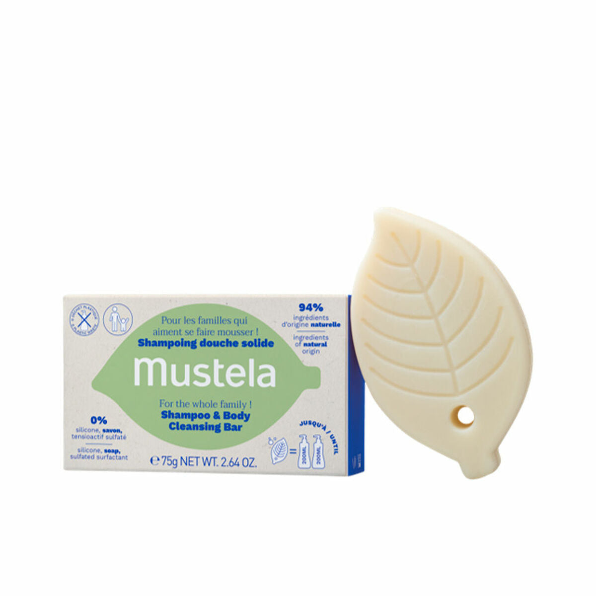 Shampoo Bar Mustela Bio 75 g til kvinder shampooflaske