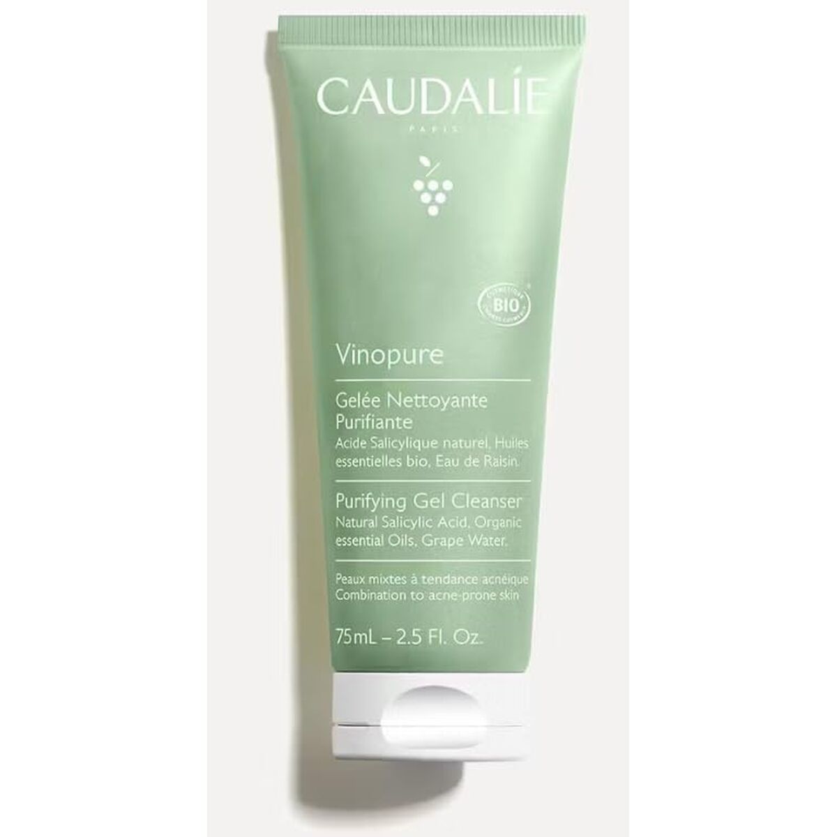Purifying Gel Cleanser Caudalie VINOPURE 75 ml hudplejeemballage