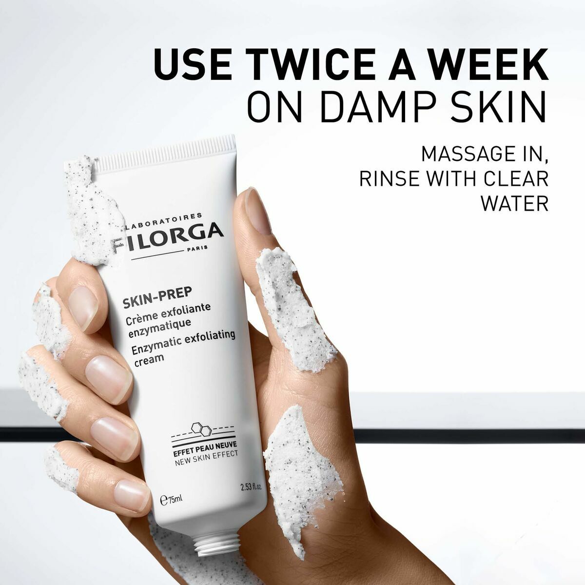 Facial Exfoliator Filorga SKIN-PREP 75 ml til kvinder produkt emballage
