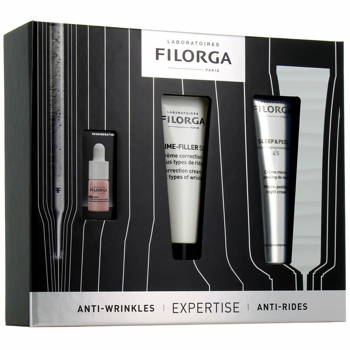 Make-up-sæt Filorga SLEEP AND PEEL 3-stykker til kvinder produktemballage