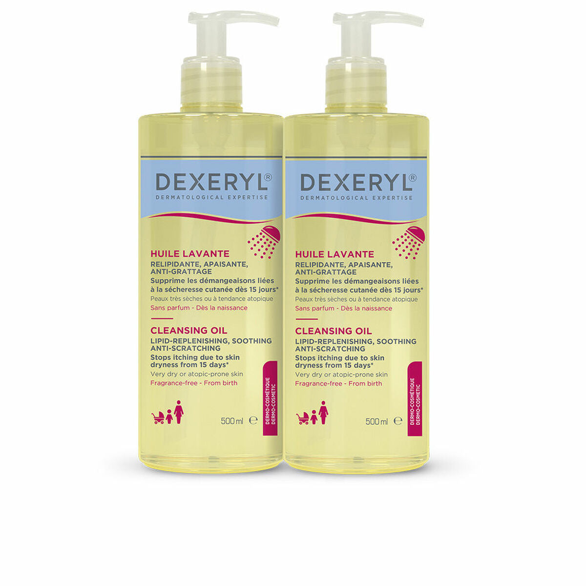 Shower Oil Dexeryl Dermatological Expertise 500 ml 2 Enheder produktemballage