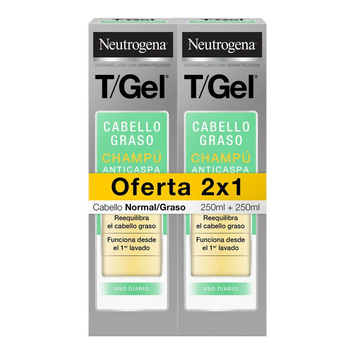 Anti-skælshampoo Neutrogena Gel Champú Anticaspa Graso 250 ml shampooflaske