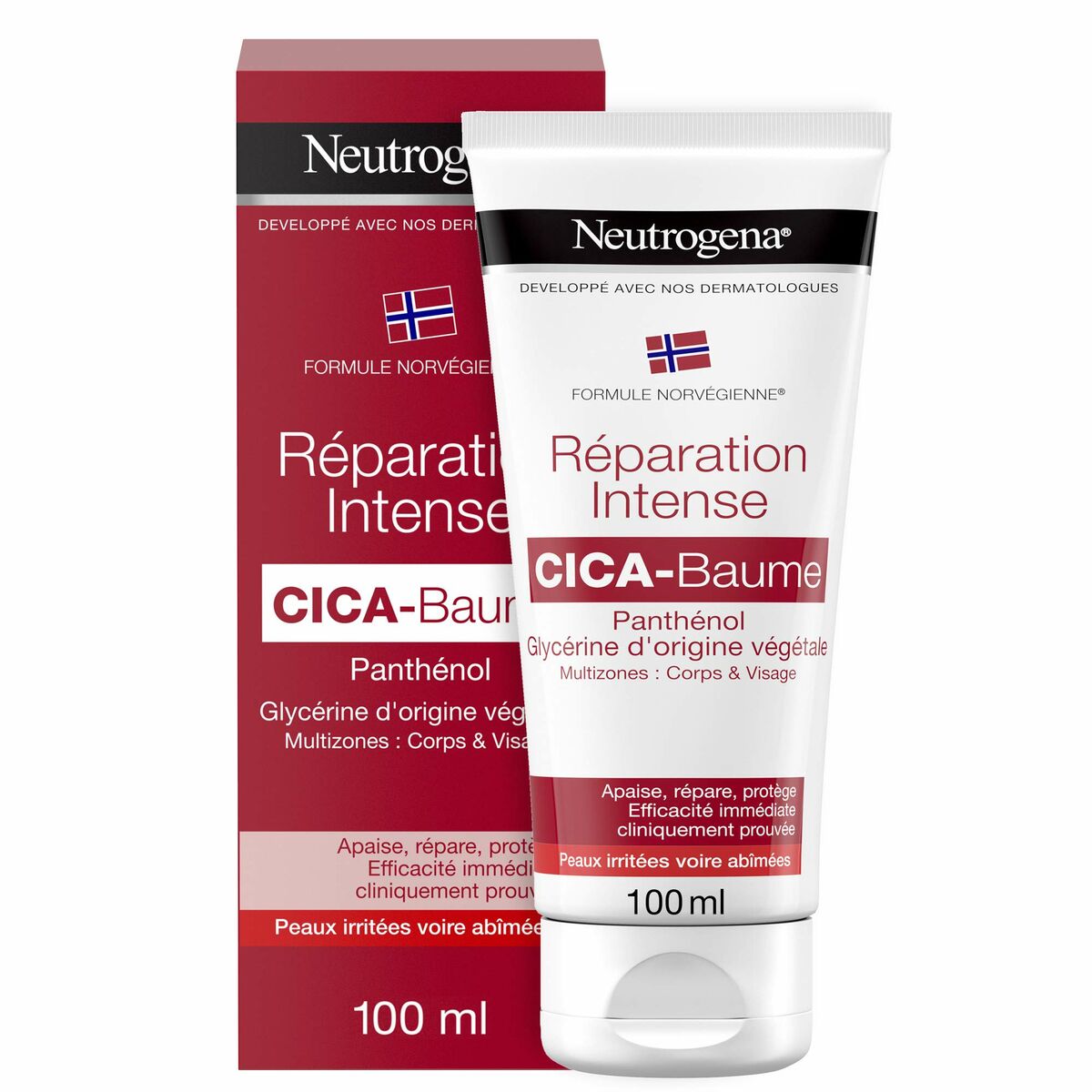 Body Repair Balsam Neutrogena REPARACIÓN INTENSA 100 ml produktemballage