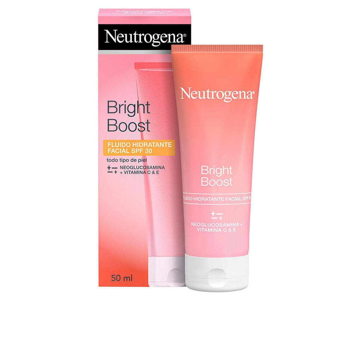 Hydrating Fluid Neutrogena Bright Boost Spf 30 50 ml til kvinder produktemballage
