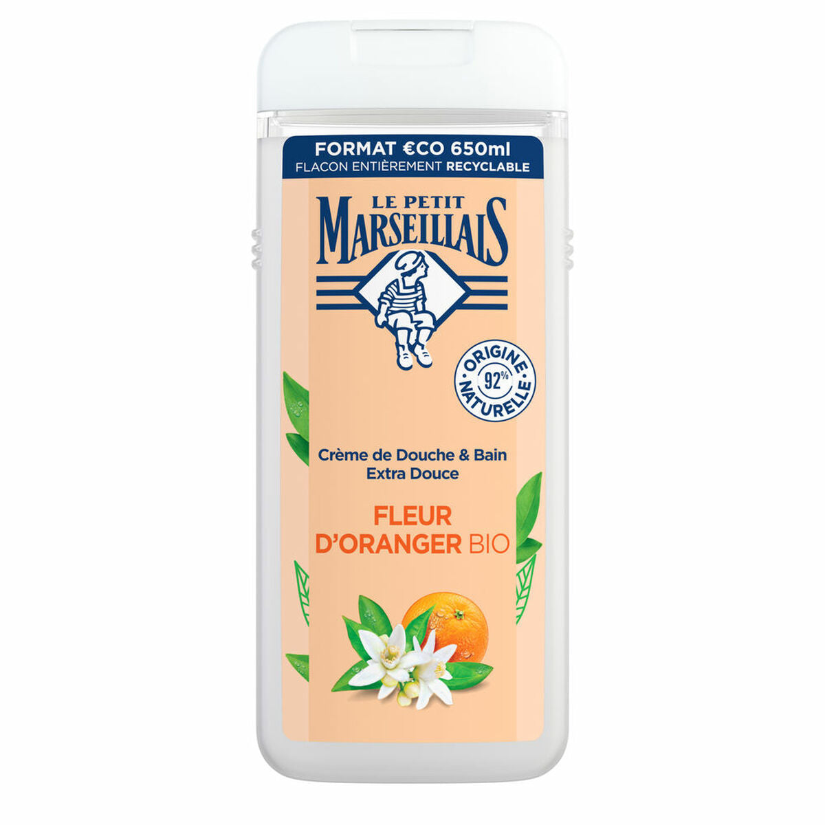 Shower Gel Le Petit Marseillais flor de azahar 650 ml hudplejeemballage