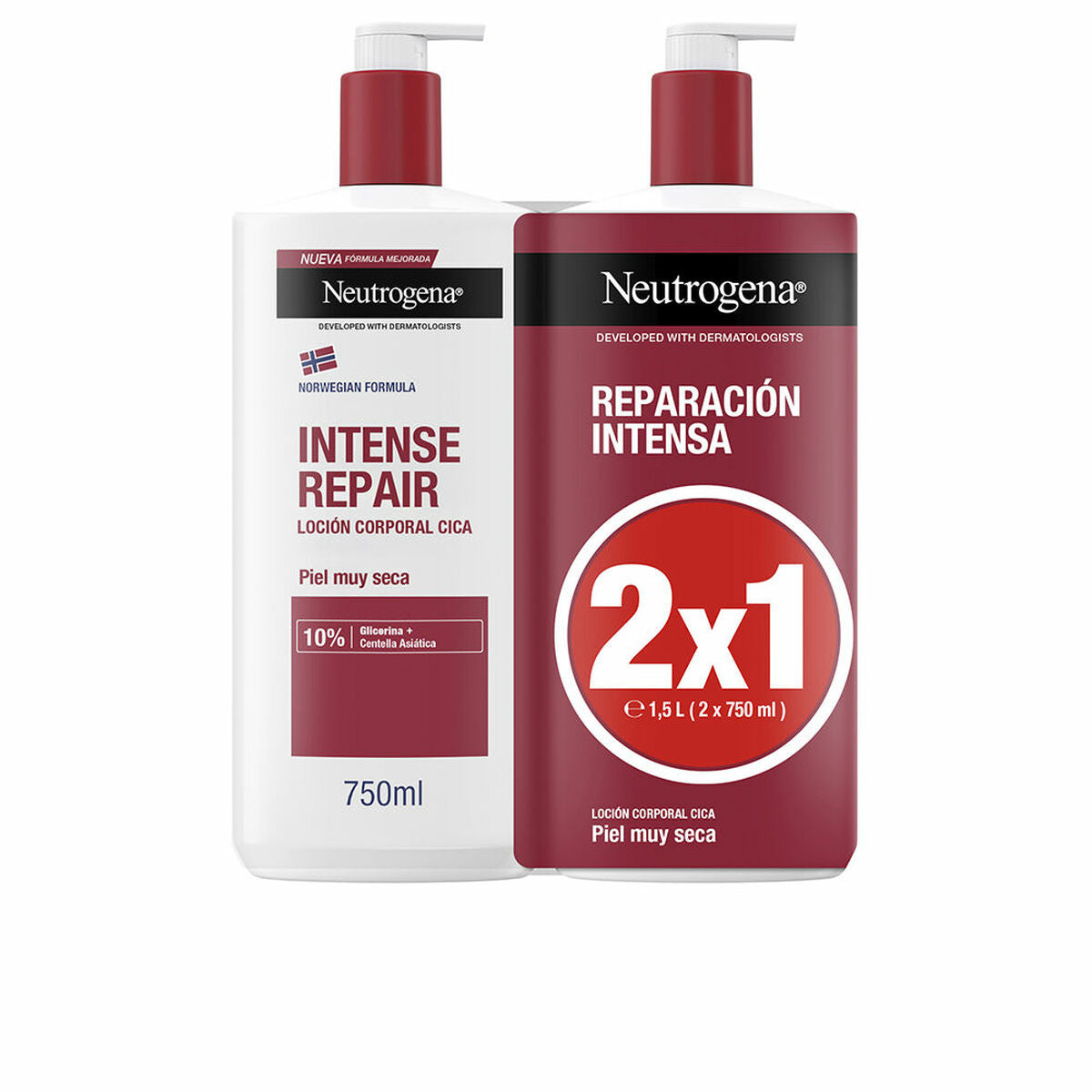 Body Lotion Neutrogena REPARACIÓN INTENSA 750 ml x 2 hudplejeemballage
