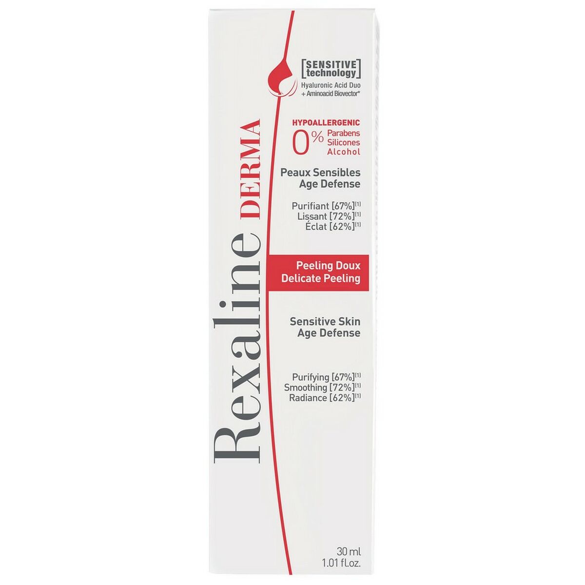 Facial Exfoliator Rexaline Derma Repair Soft 30 ml produktemballage