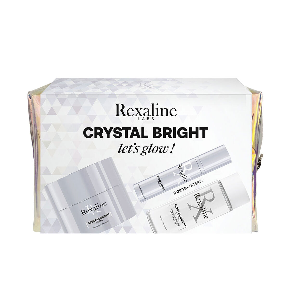 Kosmetiksæt til kvinder Rexaline CRYSTAL BRIGHT 4 stk. produktemballage til kvinder