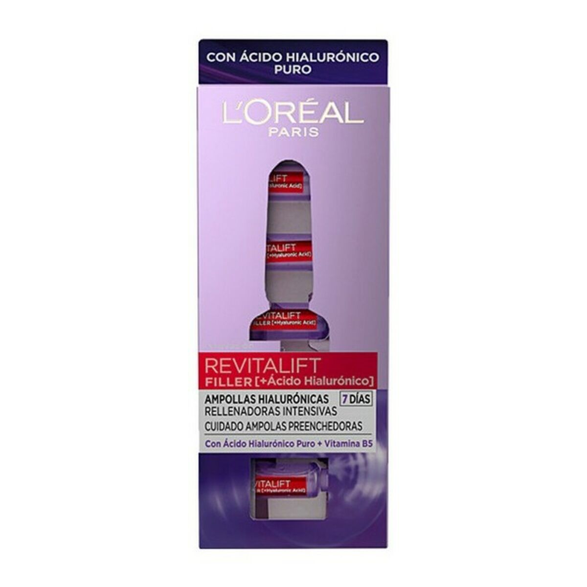 Løfteeffekt ampuller L'Oreal Make Up Revitalift Filler 1,3 ml 1,3 ml produktemballage