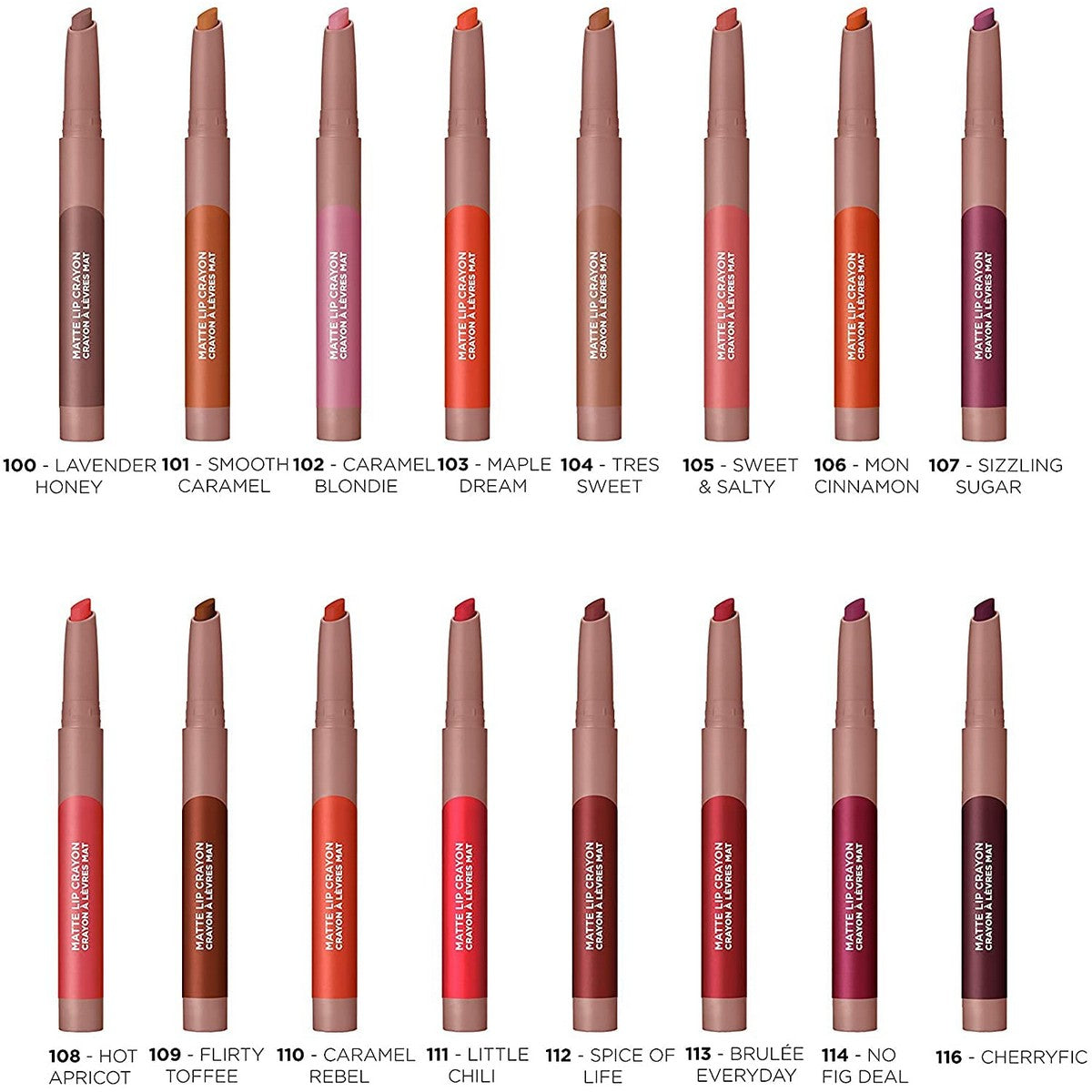 Læbestift L'Oreal Make Up Infaillible 113-brulee hverdag (2,5 g) 2,5 g makeup-emballage