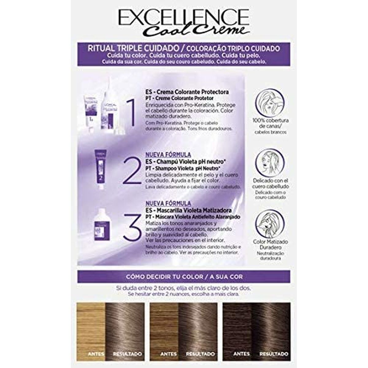 Permanent farve Creme L'Oreal Make Up Excellence Ash Blonde 7,11 Intense Nº 7,11-Rubio Ceniza Intenso 192 ml til kvinder