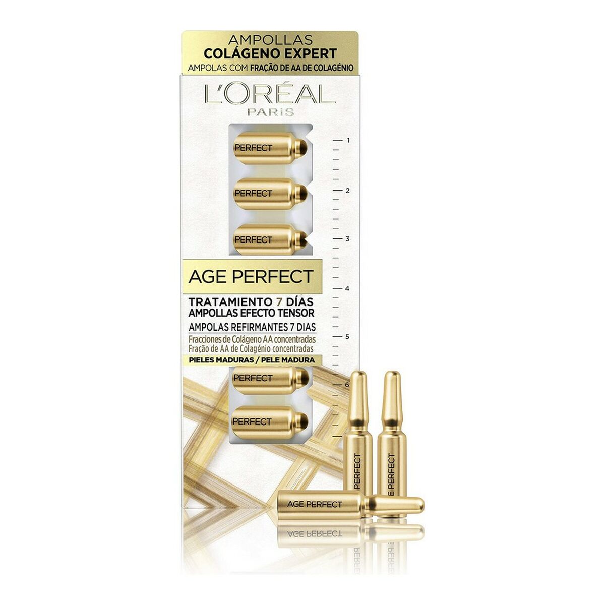 Ampuller med løfteeffekt L'Oreal Make Up Age Perfekt til kvinders produktemballage