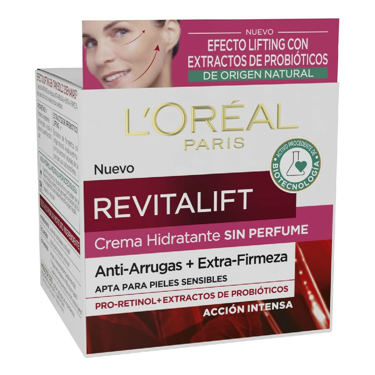 Anti-rynkecreme Revitalift L'Oreal Make Up Revitalift Sin 50 ml til kvinder hudplejeemballage