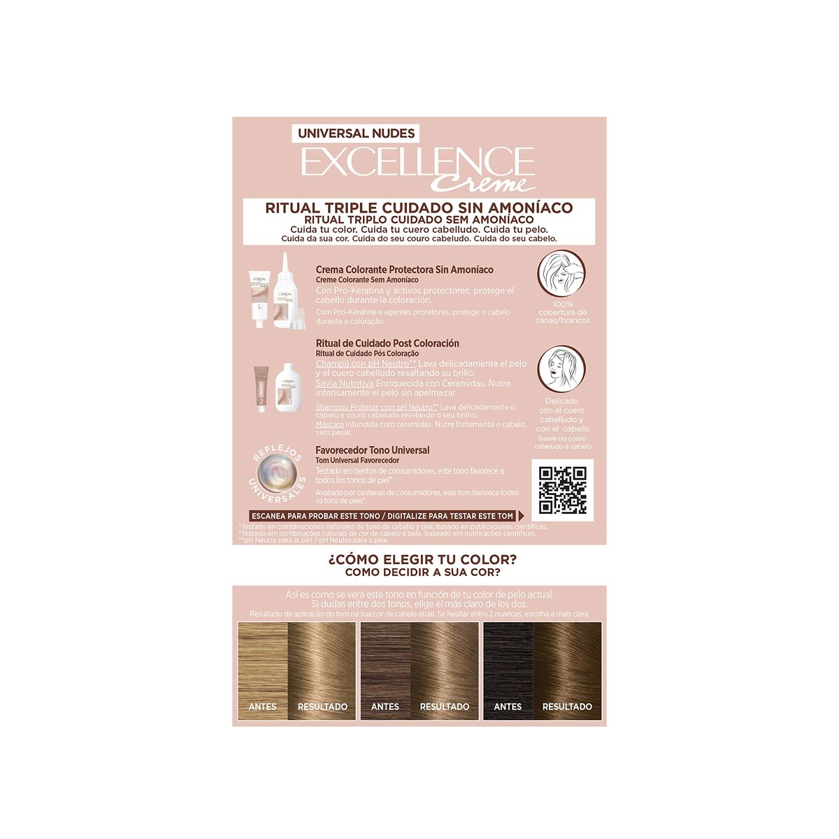 Permanent Dye L'Oreal Make Up Excellence Blonde Nº 7u-Blonde (5 enheder) produktemballage