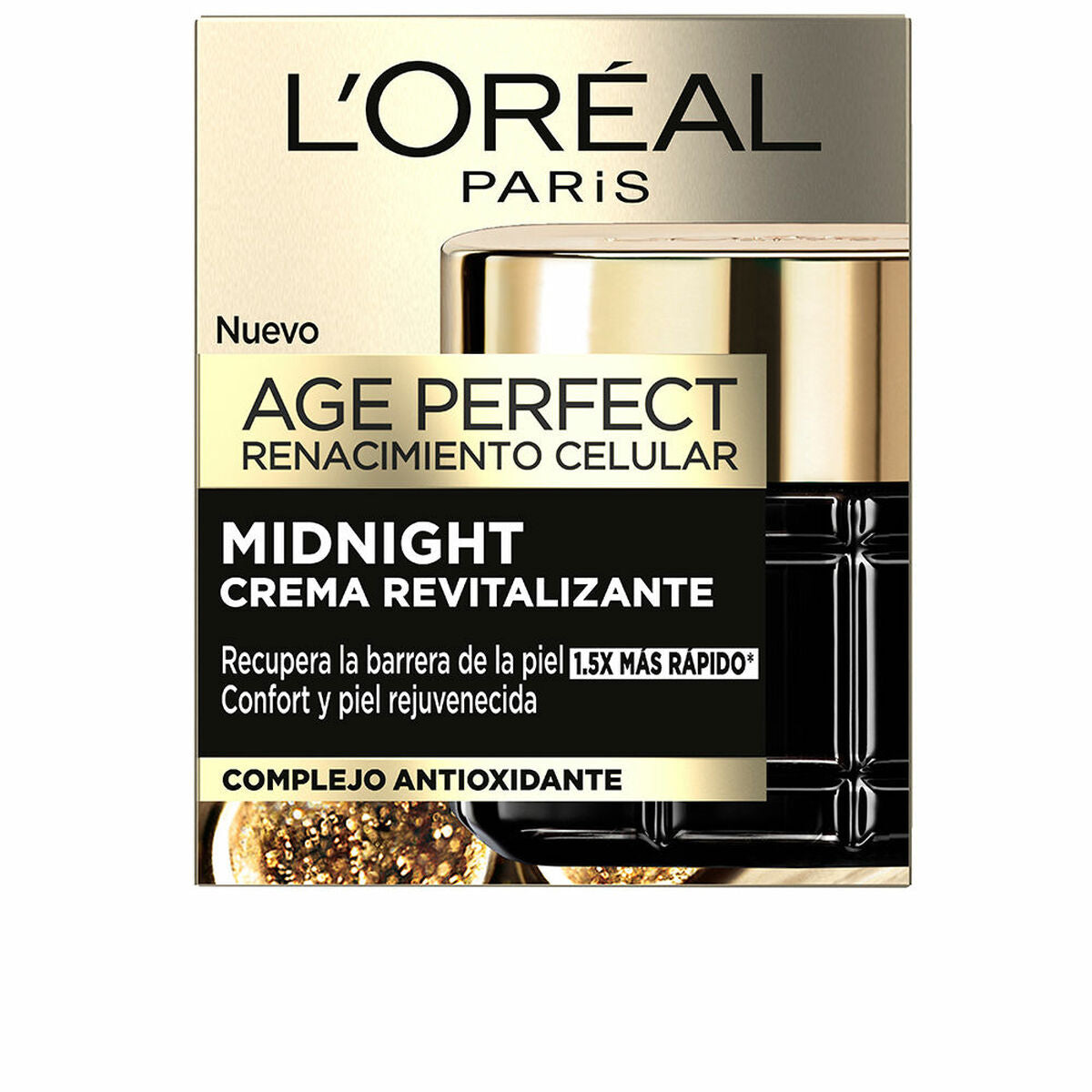 Anti-Ageing Natcreme L'Oreal Make Up Age Perfect 50 ml Revitaliserende hudplejeemballage til kvinder