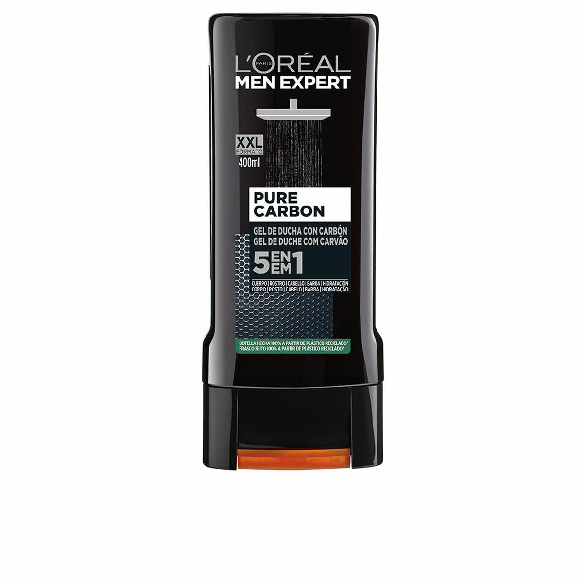 Shower Gel L'Oréal Paris Men Expert 400 ml 5-i-1 til mænd hudplejeemballage